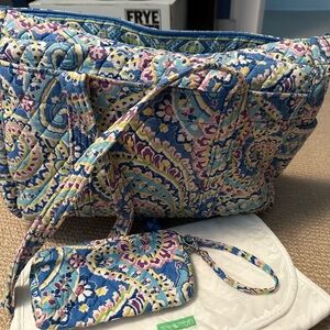 Vera Bradley Paisley Baby Bags with Quilted Texture and Metallic Hardware
